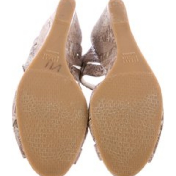 Suart Weitzman Metallic Suede Wedges - Picture 5 of 5